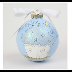 NIB Pavilion Gift Company Cute As A Button Birthday Boy Ornament!